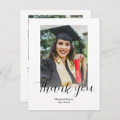 Het moderne Manuscript Afstuderen Eenvoudig Afstud Bedankkaart (Voorkant / Achterkant)