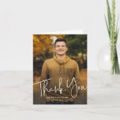 Het moderne Manuscript Afstuderen Eenvoudig Afstud Bedankkaart (Voorkant)