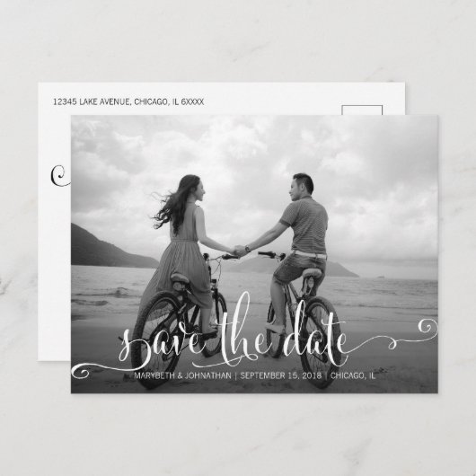 Het moderne Manuscript bewaart het Briefkaart van (Voorkant / Achterkant)