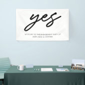 Het moderne Manuscript ja Verloving Wedding Party Spandoek (Beurs)