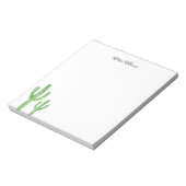 Het moderne Manuscript van Cactus Personaliseerde Notitieblok (Gedraaid)