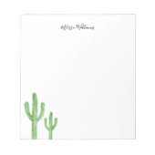 Het moderne Manuscript van Cactus Personaliseerde Notitieblok (Voorkant)