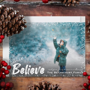 Het moderne Manuscript van de Borstel gelooft   Sn Feestdagenkaart