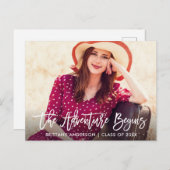 Het moderne Manuscript van de Borstel het Avontuur Briefkaart (Voorkant / Achterkant)