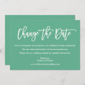 Het moderne Manuscript van de Borstel verandert de Save The Date (Voorkant / Achterkant)