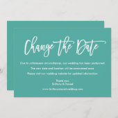 Het moderne Manuscript van de Borstel verandert de Save The Date (Voorkant / Achterkant)