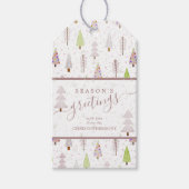 Het moderne Manuscript van de SEIZOEN van de Kerst Cadeaulabel (Voorkant)
