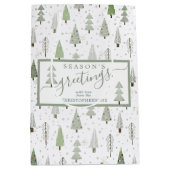 Het moderne Manuscript van de SEIZOEN van de Kerst Medium Cadeauzakje (Voorkant)