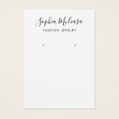 Het moderne manuscript voegt logo witte oorringpas visitekaartje (Voorkant)