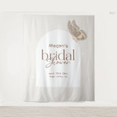 Het moderne minimalistische Beige Butterfly Vrijge Wandkleed (Voorkant)