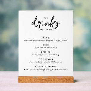 Het Moderne Minimalistische Menu van de Bar van de Acryl Bord