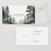 Het moderne minimalistische Waterverf bos Visitekaartje (Voorkant / Achterkant)