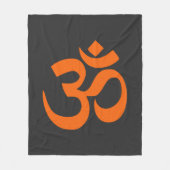 Het moderne Oranje OM Fleece Deken (Voorkant)