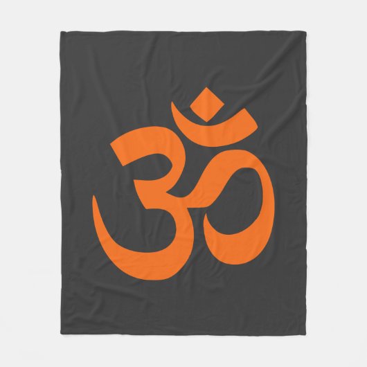 Het moderne Oranje OM Fleece Deken (Voorkant)