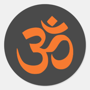 Het moderne Oranje OM Ronde Sticker