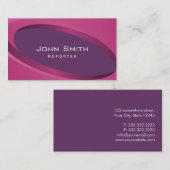 Het moderne Paarse Visitekaartje van de (Voorkant / Achterkant)
