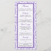 Het moderne Paisley Wedding Collectie - Paars Menu (Voorkant)