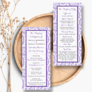 Het moderne Paisley Wedding Collectie - Paars Programma