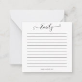 Het moderne Persoonlijke Bericht van de Naam van d Notitiekaartje (Voorkant)