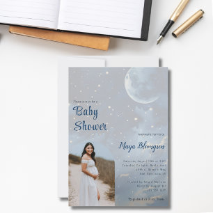 Het moderne Photo Arch Celestial Baby shower Kaart
