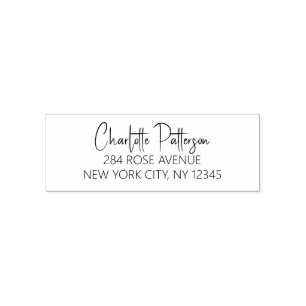 Het moderne Professionele Adres van de Terugkeer v Zelfinktende Stempel