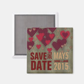 Het moderne Rode Hart van Lovers sparen de Magnet  Magneet (Voorkant / Achterkant)