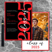 Het moderne rode typografie Afstuderen Kaart