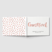 Het moderne Roos Gold Love Wedding Guest Book Gastenboek (Volledig)