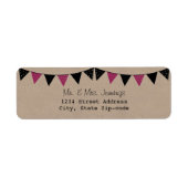 Het moderne roze Collectie van het Bunting Wedding Etiket (Voorkant)