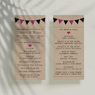 Het moderne roze Collectie van het Bunting Wedding Programma