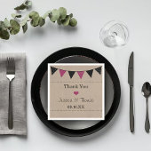 Het moderne roze Collectie van het Bunting Wedding Servetten