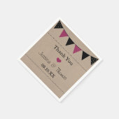 Het moderne roze Collectie van het Bunting Wedding Servetten (Hoek)