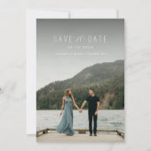 Het moderne Schrijven sparen de Witte Datum Save The Date (Voorkant)