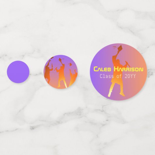 Het moderne technische Afstuderen Sunset Modern Confetti (Achterkanten)