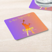 Het moderne technische Afstuderen Sunset Modern Vierkante Kartonnen Onderzetter (Schuin)