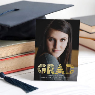 Het moderne Type van Retro - volledig - Bleed Afst Folie Uitnodiging