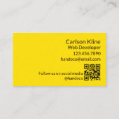 Het moderne Visitekaartje van de Webtechnologie QR (Achterkant)