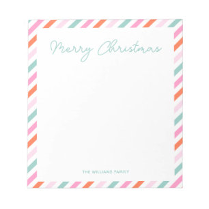 Het moderne vrolijke kerst Notitieblok