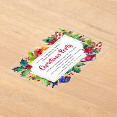 Het moderne Waterverf kerstfeest Acryl Uitnodigingen (Laagn)