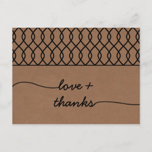 Het moderne Whimsical Kraft Wedding Collectie Briefkaart