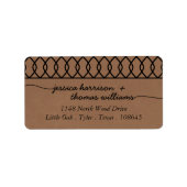 Het moderne Whimsical Kraft Wedding Collectie Etiket (Voorkant)