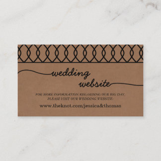 Het moderne Whimsical Kraft Wedding Collectie Informatiekaartje