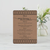 Het moderne Whimsical Kraft Wedding Collectie Menu (Staand voorkant)
