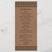 Het moderne Whimsical Kraft Wedding Collectie Programma (Achterkant)