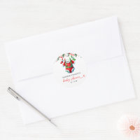Het moderne Winter Red Christmas Santa Baby shower