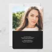 Het moderne witte zwarte manuscript 2 foto's afstu aankondiging (Achterkant)