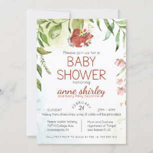 Het moderne Woodland Baby shower - Woodland Creatu Kaart
