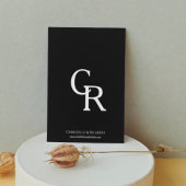 Het moderne zwarte huwelijksmonogram sparen de Dat Save The Date