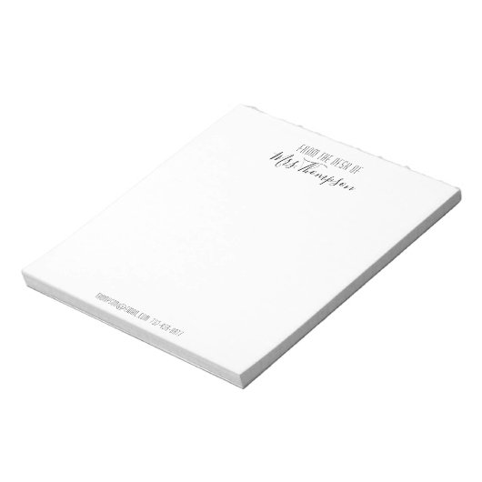 Het moderne Zwarte Manuscript van de Naam van de S Notitieblok (Gedraaid)