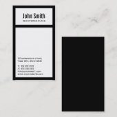 Het moderne Zwarte Visitekaartje van de (Voorkant / Achterkant)